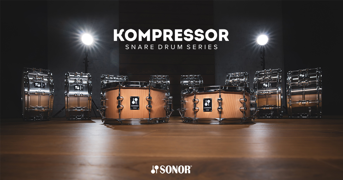 Sonor aggiunge due nuovi modelli di rullanti in Faggio Tedesco alla serie KOMPRESSOR